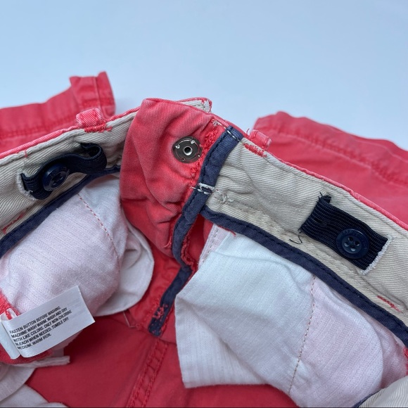 Gap Kids Adjustable Waste Coral Khaki Shorts Boys Size 6 Regular - Picture 10 of 10